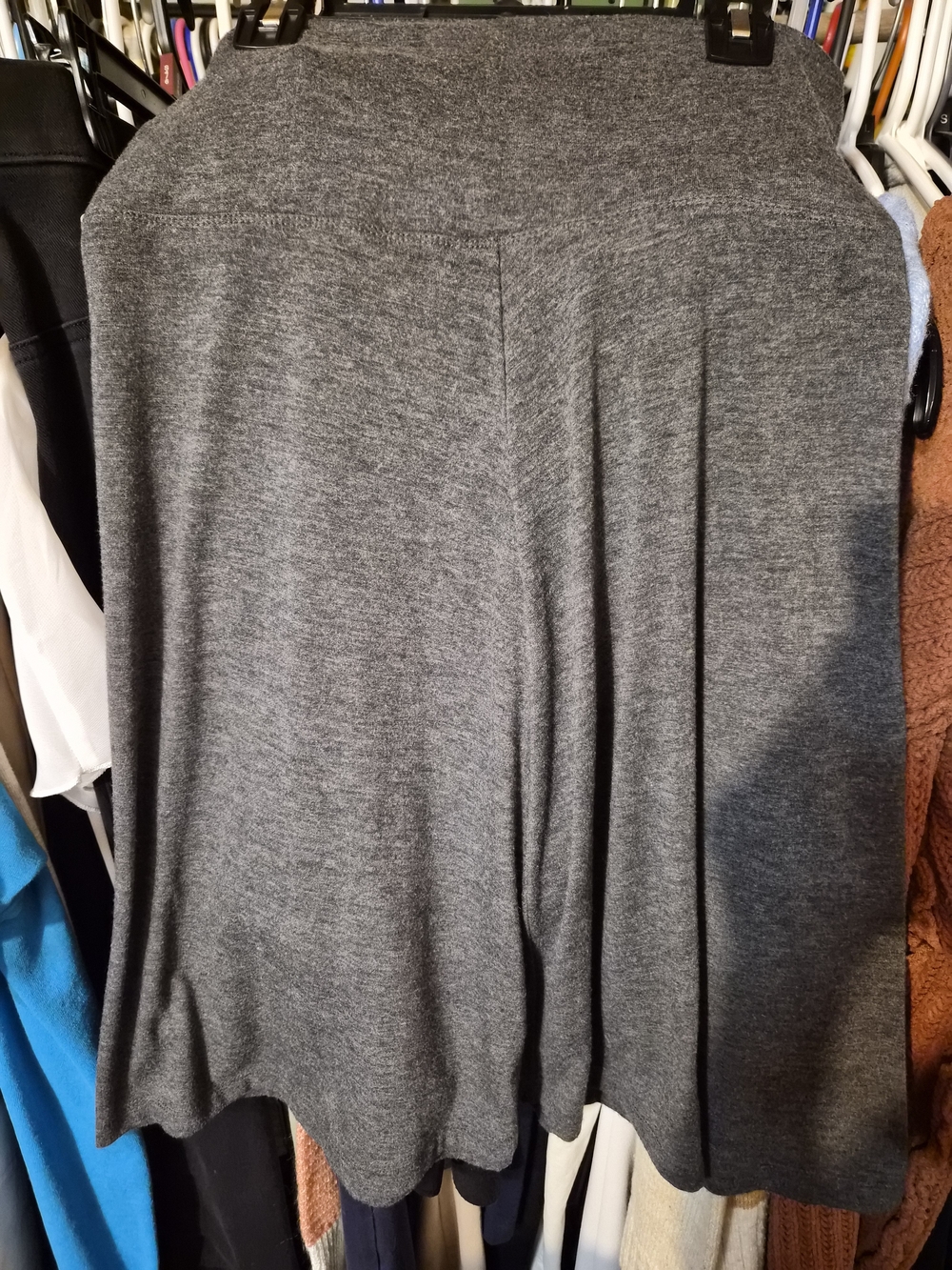 Women's Gray A-Line Knit Skirt
